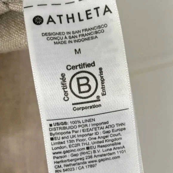 NWT Athleta Retreat Cream Linen Jumpsuit Romper Size Medium - Picture 7 of 11